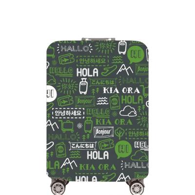 China Travelsky Eco-friendly Wholesale Printed High Elasticity Protective Spandex Luggage Cover for sale