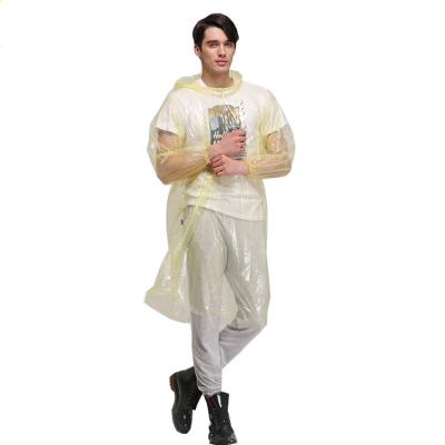 China 100% Travelsky Logo PE Poncho Raincoat Adult Customized Cheap Transparent Clear Clear Disposable Rain Coat for sale