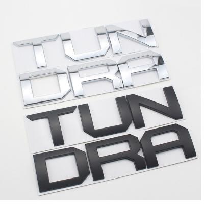 China Sports car stickers for Toyota Tanto ABS Chrome 3D car logo label trunk of a collection car sign TUNDRA decoration for sale