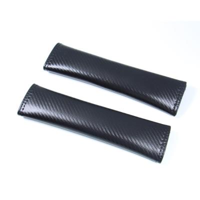 China Sports Customized Logo Carbon Fiber Car Seat Seat Belt Cover Soft Shoulders Pad For 2021 Car Accessories for sale