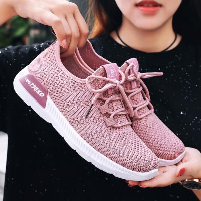 China 2022 rubber spring and new summer style female flying socks breathable ladies sports woven casual shoes for sale