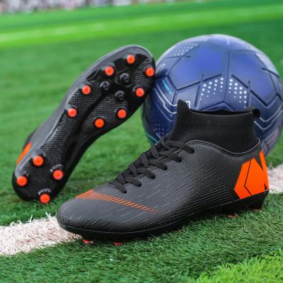 China New Soccer Front Men's Broken Nail Grass AG High Top Lace Up Shoes Long Nails Game Training Shoes FD23261765 for sale