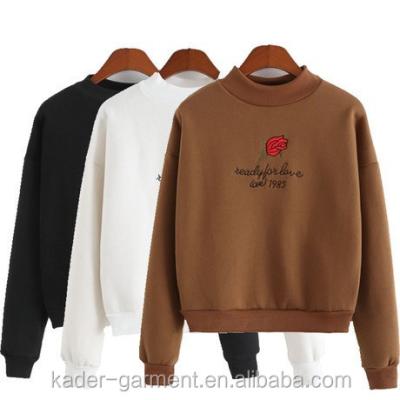 China Embroidery sweatshirt South Korea anti-pilling women's longsleeve sweatshirt cheap price for sale