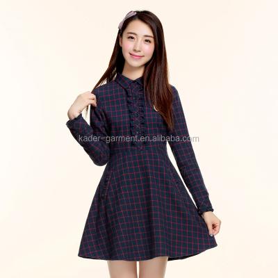 China Wholesale Cotton Fasion Dress Elegant Anti-pilling Office Ladies Dress for sale