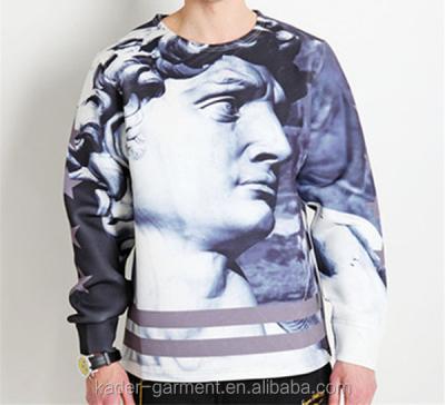 China Anti-Pilling China David Statue Sublimation Sweatshirt All Over Sublimation Printing Sweatshirt for sale