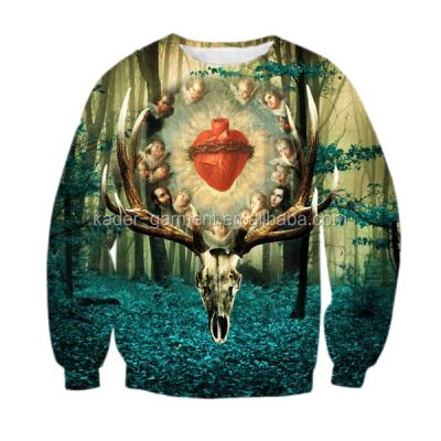 China Anti-pilling best effect sublimation printing hoodies pullover whole sweatshirt for sale