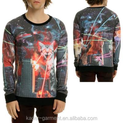 China China wholesale cheap QUICK DRY polyester dye sublimation sweatshirt custom for men for sale