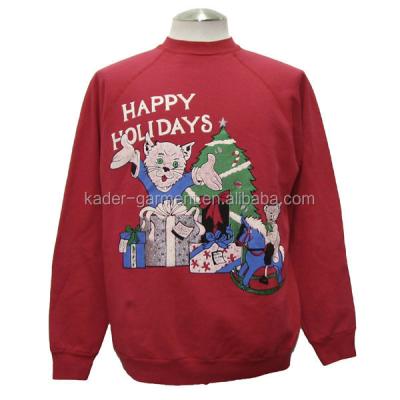 China Christmas anti-pilling logo printed sweatshirt hoodies for men and women for sale