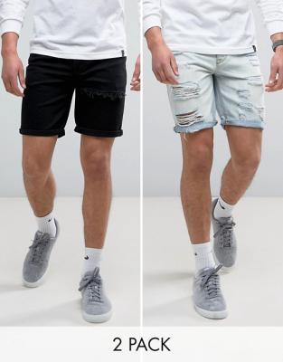 China Mens Breathable Rips Jeans Shorts Puffy Distressed Jeans Wholesale for sale