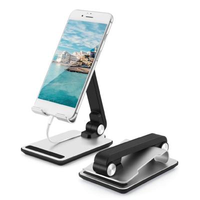 China Cheap Customized Folding Hot Selling Flat Folding Desktop Cell Phone Dual Function Stand for sale