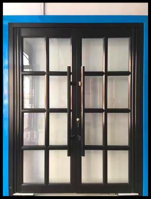 China Black  Iron Double floor spring swing Doors Electronic Lock OEM kfc door for sale