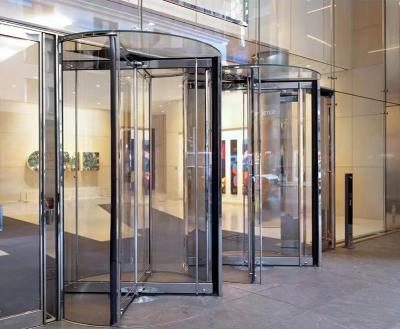 中国 Residential Hotel Commercial Tempered Glass Intelligent Revolving Rotation  Door 販売のため