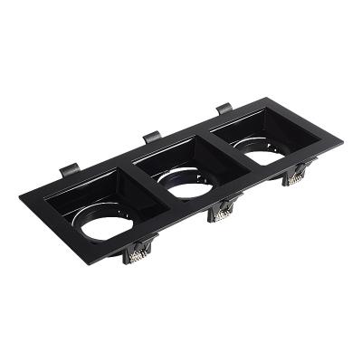 中国 PC Square Heads Lamp Housing Gu10 Bracket Led Fixture High Anti-glare Adjustable Recessed Recessed Projector Frame Wholesale 販売のため