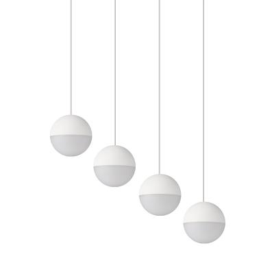 China Modern Simple Modern Simplied White Led Round Ball Chandelier Pendant Lights Acrylic Metal Home Decoration zu verkaufen