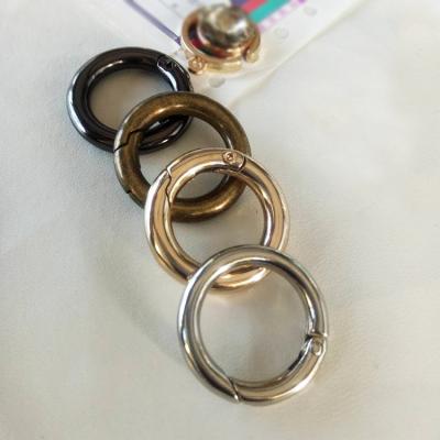 China Custom Waist Spring Handbag Snap Open Clip Hook Openable O Rings For Bag Accessories for sale