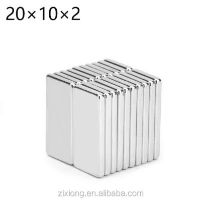 China Industrial Super Strong Magnet N52 Neodymium Block Magnets Bar Rare Earth Magnet 20 x 10 x 2 mm for sale