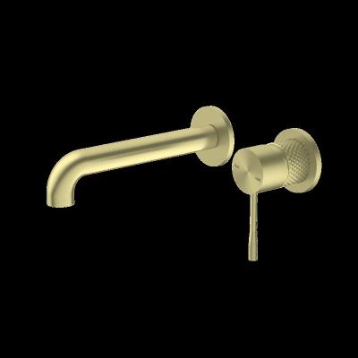 China Industrial Metered Wall Mounted Brushed Faucets Gold Basin Faucet Faucets For Bathroom for sale