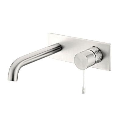 China Bathroom Basin Brushed Nickel In-Wall Faucet Metered Mount Faucet Uncelling Faucets For Wall Mount Sink Srayer Mixer for sale