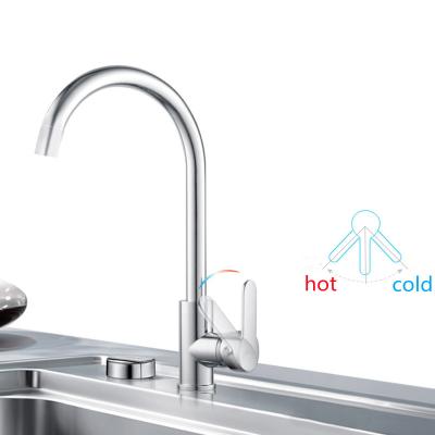 China Thermostatic Faucets Chrome Black Brass Household Nickel High Quality 360 Degree Faucet Filter Kitchen Sink Mixer Taps for sale