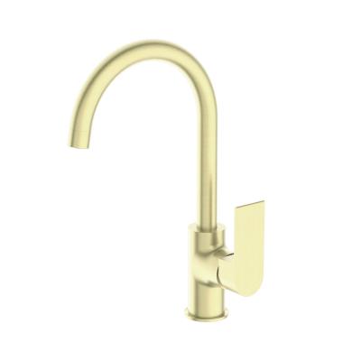 China Sense Faucets Deck Mounted Brass Brushed Gold Full Pull Out Faucets Laundry Kitchen Sink Faucet Mixers With Sprayer for sale