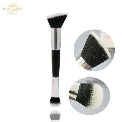 China Angular Blush Top Selling Cosmetic Synthetic Natural Hair Double Sides Blush Single Single Makeup Brush for sale