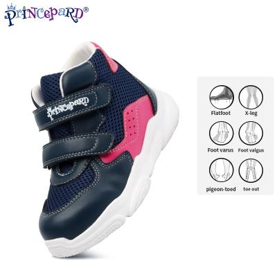 China Princepard Lightweight Fashion Customized Comfortable Children's Leather Orthodontic Shoes And Boots Orthopedic Customized Shoes For Kids for sale