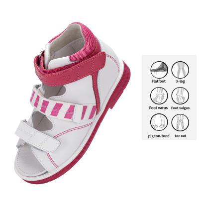 China New Fashion Breathable Pink Princepard Blue Corrective Sandals With Ankle Support Kids Flat Feet Orthopedic Shoes for sale