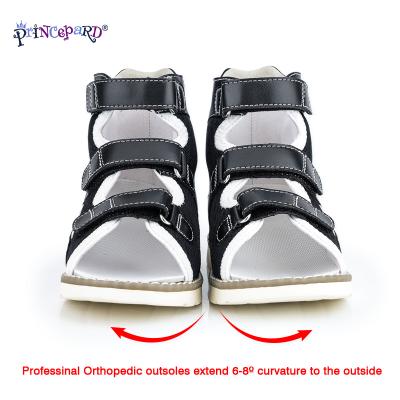 China Princepard Summer Breathable Sandals For Toddler Boys Girls Orthopedic Shoes High Back Ankle Support Corrective Sandals for sale