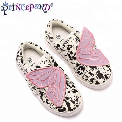 China Fashion 2020 New Autumn Children's Spring Series Children's Shoes Butterfly Printed Casual Genuine Leather Shoes for sale