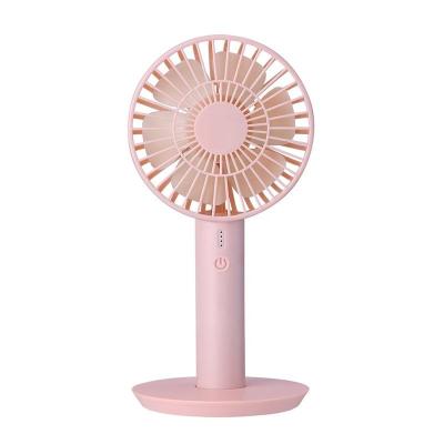 China 2022 Portable Small Electric Cooling Desk Held Hot Red USB Mini Portable Handheld Rechargeable Handle Stand Fans Table for sale