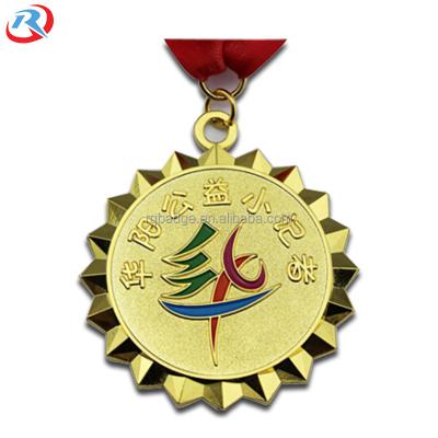 China Wholesale Europe Custom Sports Gold Plated Metal Medal With Design Your Own Logo Medals for sale