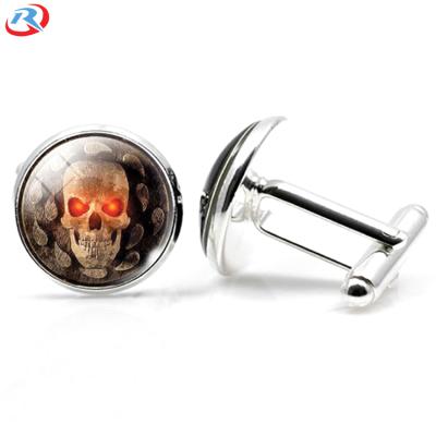 China Promotional Gifts Wholesale Clown Series Metal Gemstone Glass Cufflinks / Cuff Link Custom Made for sale