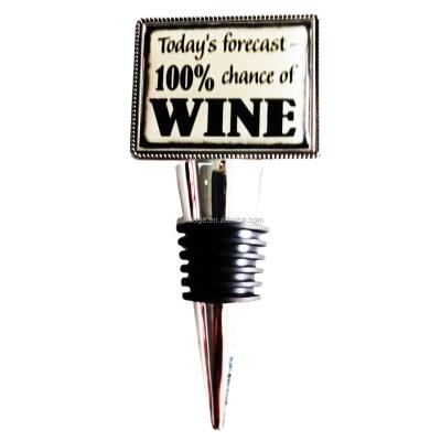 China High quality custom logo metal wine bottle stopper /cork hot sale child safe for sale