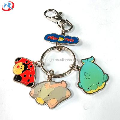 China Europe 2022 Custom Clean Logo Metal Key Chain Wholesale Enamel Zinc Alloy Soft Metal Key Chain for sale