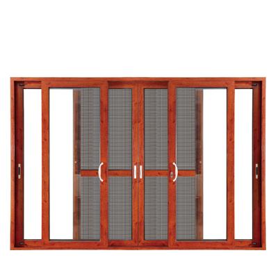 China Durable aluminum sliding door with mosquito net for sale