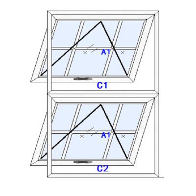 China Magnetic Screen Soundproof Weatherproof Airtight American Style White Color Window Frame Double Hung Windows for sale