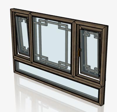 China Magnetic Energy Saving Luxury Colors Screen Design Aluminum Casement Customized Windows With Top Hung Window for sale