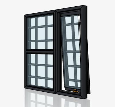 China Magnetic Glass Basement Double Screen Garden Windows Awning Aluminum Window Wingdows Design With Grate for sale