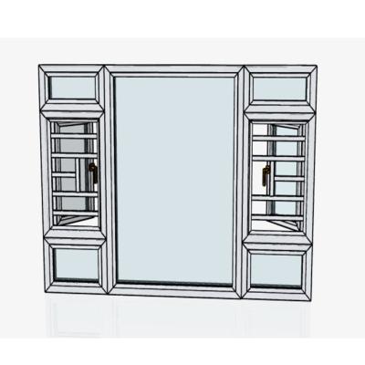 China Durable Aluminum Glass Doors And Magnetic Screen Windows With Grill Design Window Security Bars Casement for sale