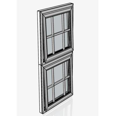 China Magnetic Screen White Color Window Frame American Style Waterproof Soundproof Airtight Double Hung Windows for sale