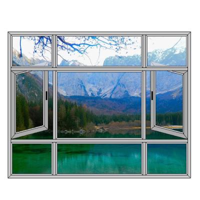 China Simple Design Magnetic Aluminum Casement Window Double Glazed Aluminum Screen Window Windows for sale