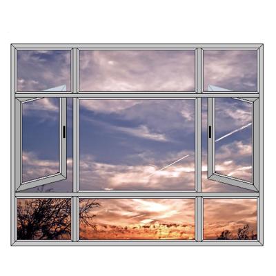 China Simple Design Magnetic Aluminum Casement Window Double Glazed Aluminum Screen Window Windows for sale