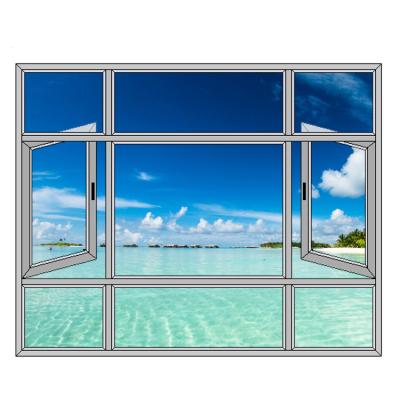 China Magnetic Screen Homes And House Aluminum Container Windows And Doors Customized Black Frame Waterproof Customized Glass Frame Low Cost From China for sale