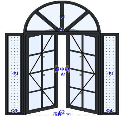 China Durable European AluminumGlass Design Soundproof Double Glazing Casement Door for sale