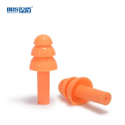 China Safety\Swimming Durable Waterproof Soft\Comfortable Hearing Protective Silicone Earplugs Noise Canceling Reusable Sleeping Earplugs for sale