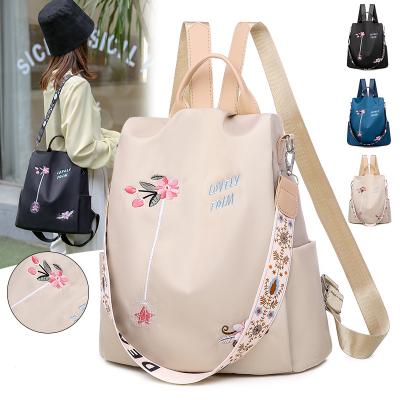 China Waterproof Water Resistant Oxford Women Backpack Fashion Anti-theft Women Print Large Capacity School Bag Backpack for sale