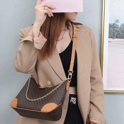 China Designer Waterproof LU Leather Women Bag Crescent Chain One Shoulder Armpit Cross - Body Ladies Bag for sale