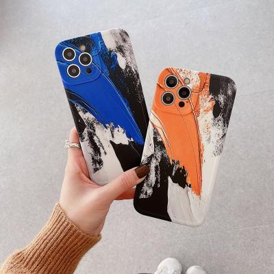 China TPU new for iphone 13 max pro art watercolor camera protect bags and phone cases for iphone 11 pro max for sale