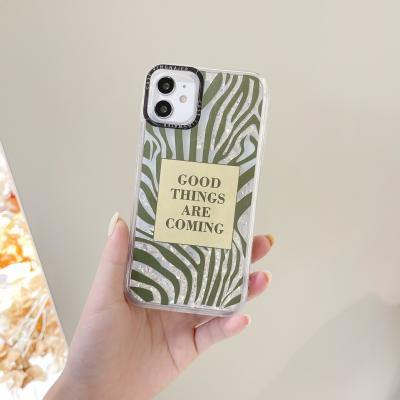 China Tpu Good Things Are Next Liquid Glitter Case For iPhone 12 11 For iPhone XS Quicksand Cover for sale