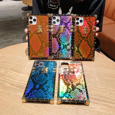 China Fanshion Square Crocodile Phone Case For Huawei P30lite P40 mate30 Y6 Y7 Y9prime 2019 nova5 nova6 for sale